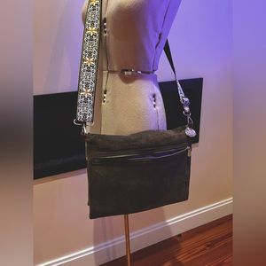 Pedro Miralles Suede crossbody messenger bag